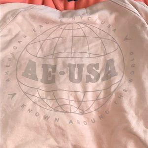 AMERICAN EAGLE PASTEL PINK HOODIE
